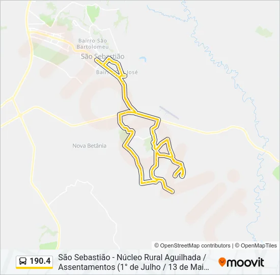 190.4 Bus Line Map