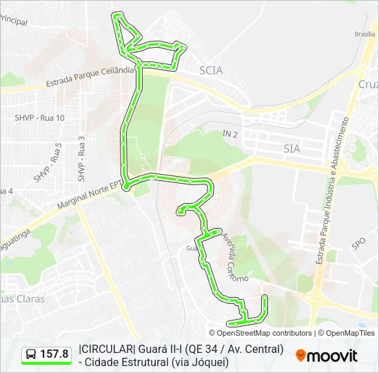 157.8 Bus Line Map
