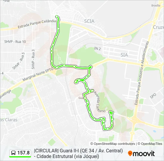 157.8 Bus Line Map