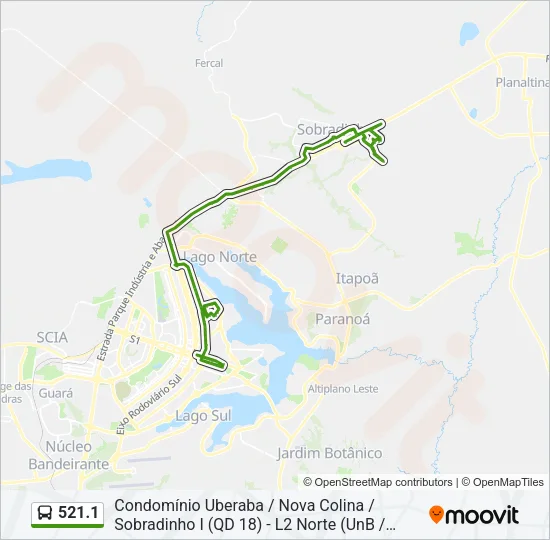 521.1 Bus Line Map