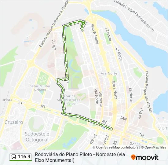 116.4 Bus Line Map