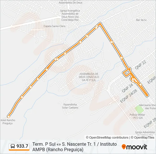 933.7 Bus Line Map
