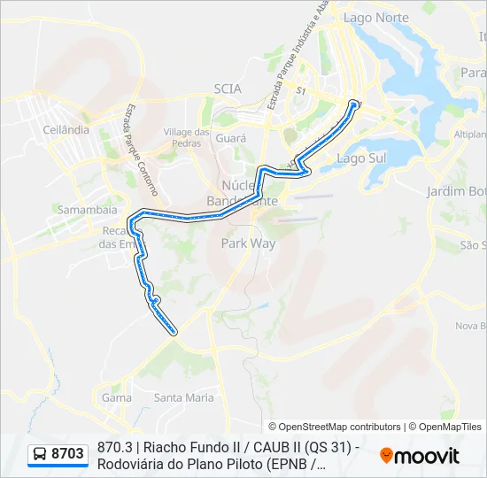 8703 Bus Line Map