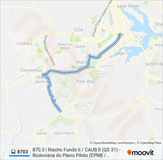 8703 Bus Line Map