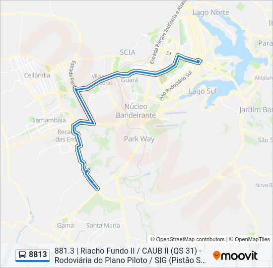 8813 Bus Line Map