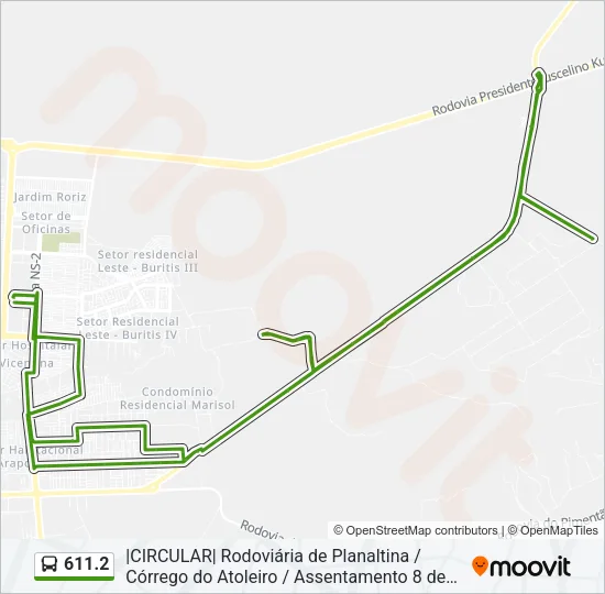 611.2 Bus Line Map