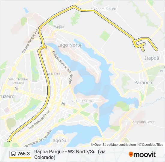 765.3 Bus Line Map