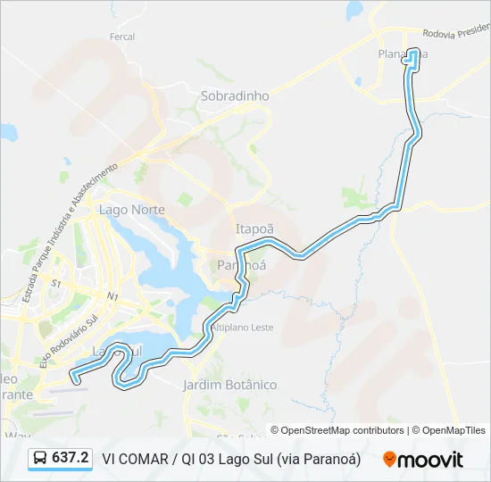 637.2 Bus Line Map