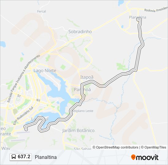 637.2 bus Line Map