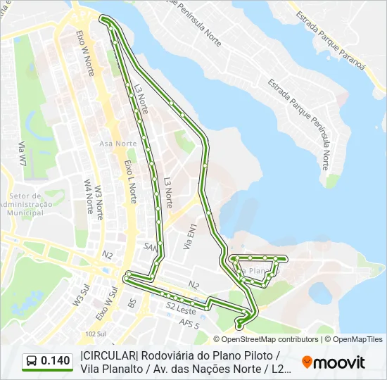 0.140 Bus Line Map