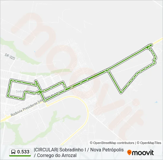 0.533 Bus Line Map