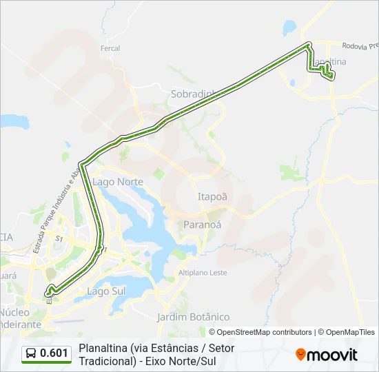 0.601 Bus Line Map