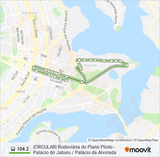 Mapa de 104.2 de autobús