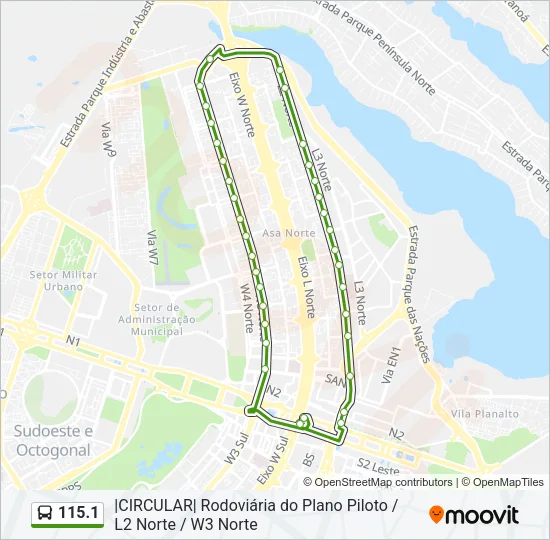 115.1 Bus Line Map