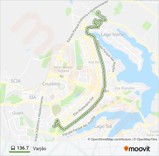 136.7 Bus Line Map