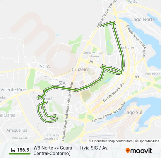 156.5 Bus Line Map