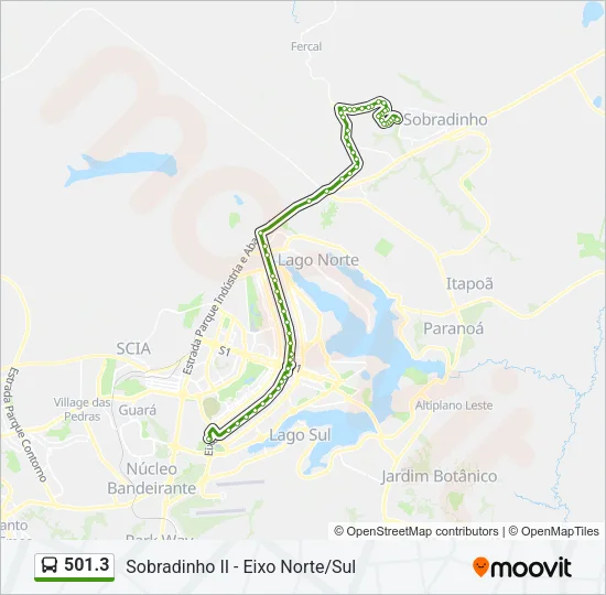 501.3 Bus Line Map