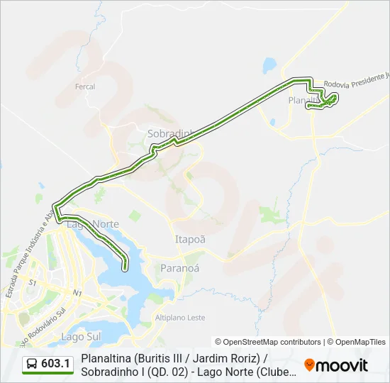 603.1 Bus Line Map