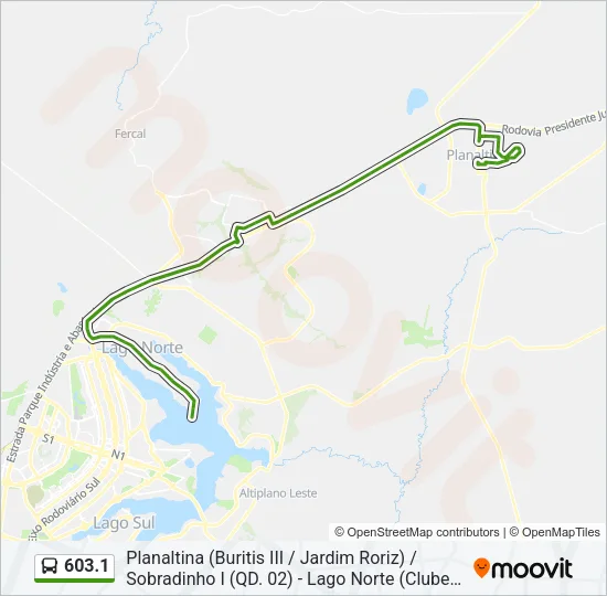 603.1 Bus Line Map