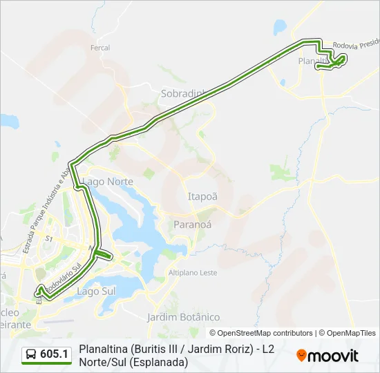 605.1 Bus Line Map