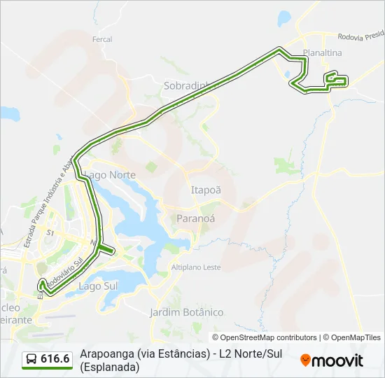 616.6 Bus Line Map