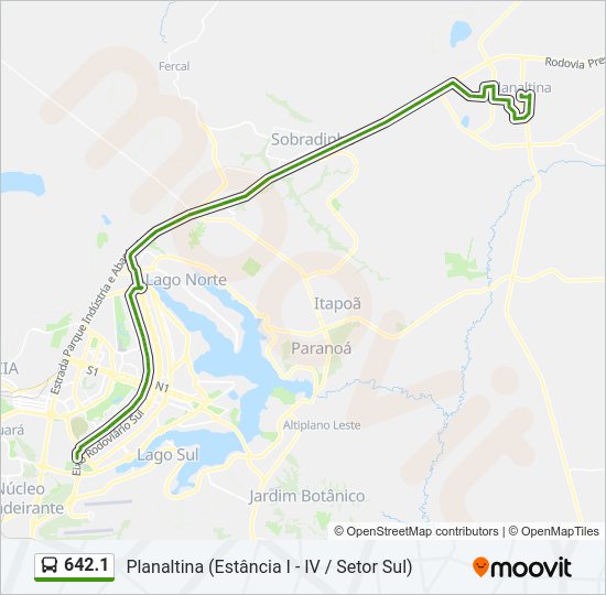 642.1 bus Line Map