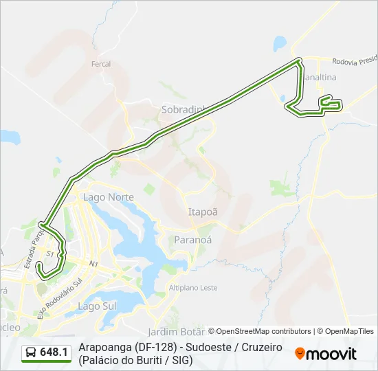648.1 Bus Line Map