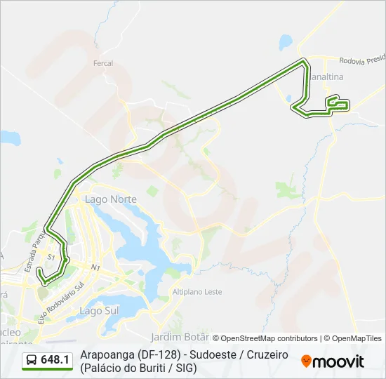 648.1 Bus Line Map