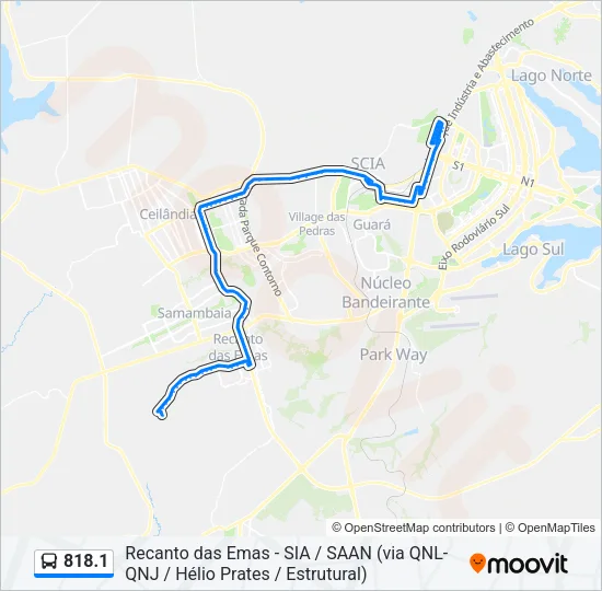 818.1 Bus Line Map