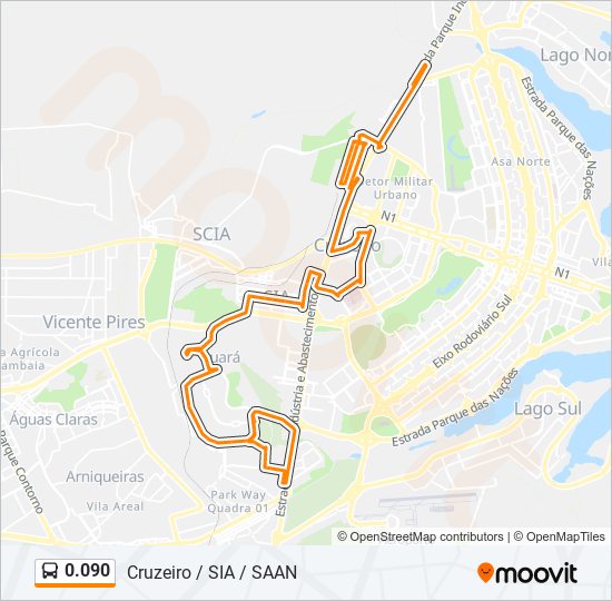 Mapa de 0.090 de autobús