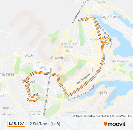 0.167 Bus Line Map