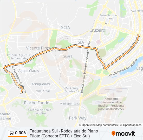 Mapa de 0.306 de autobús