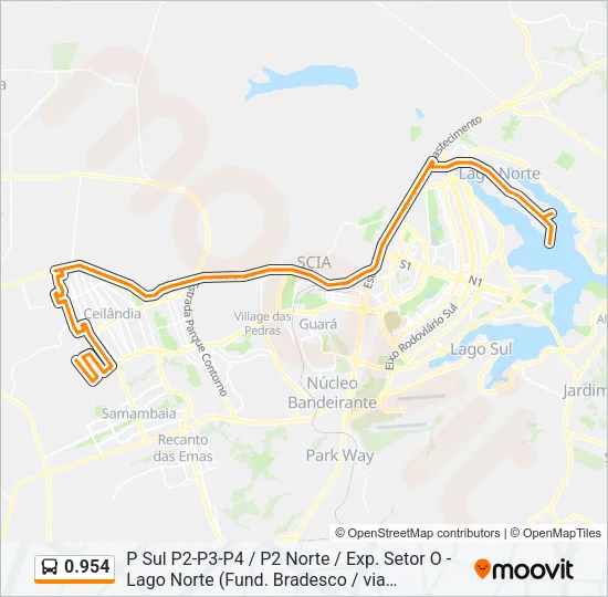 0.954 Bus Line Map