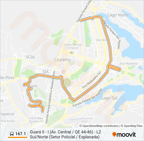 167.1 Bus Line Map