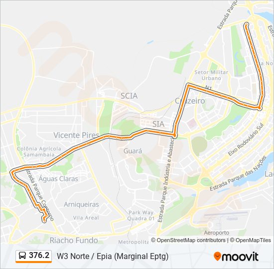 376.2 bus Line Map