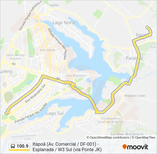 100.9 Bus Line Map