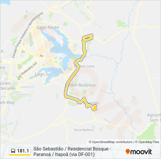 181.1 Bus Line Map
