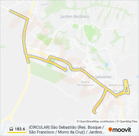 183.6 Bus Line Map