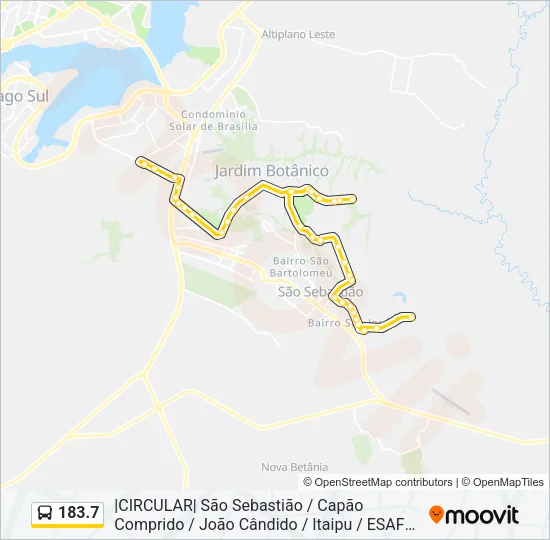 183.7 Bus Line Map
