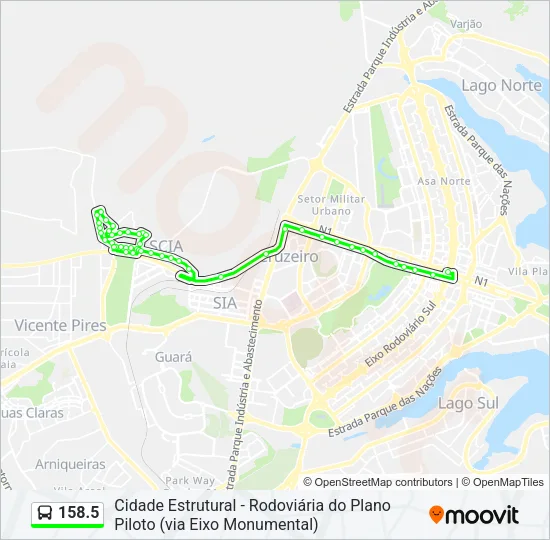 158.5 Bus Line Map
