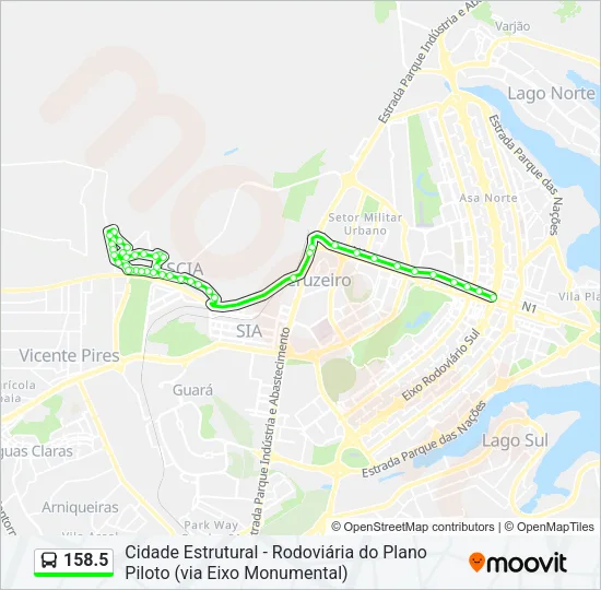 158.5 Bus Line Map