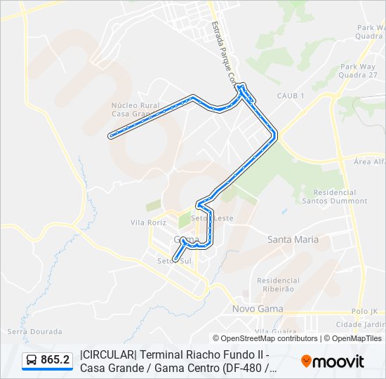 865.2 bus Line Map