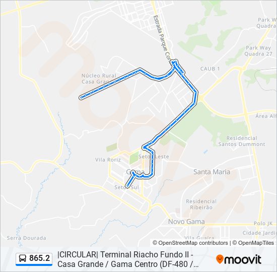 Mapa de 865.2 de autobús