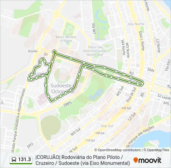 131.3 Bus Line Map