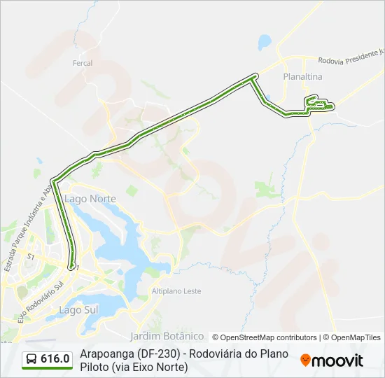 616.0 Bus Line Map