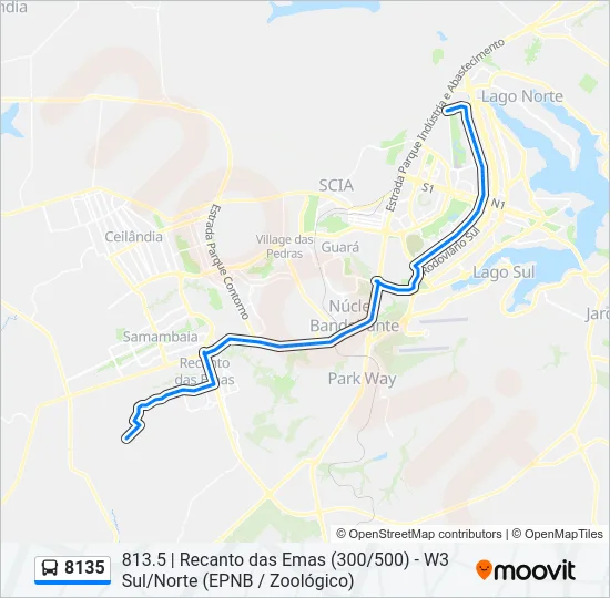 8135 Bus Line Map