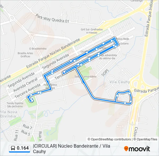 0.164 Bus Line Map