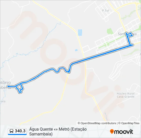 340.3 Bus Line Map