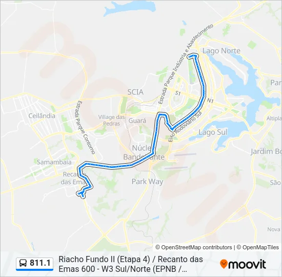 811.1 Bus Line Map