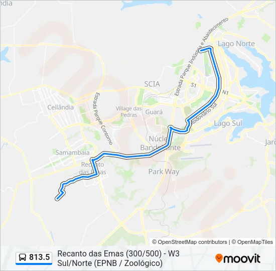 813.5 Bus Line Map